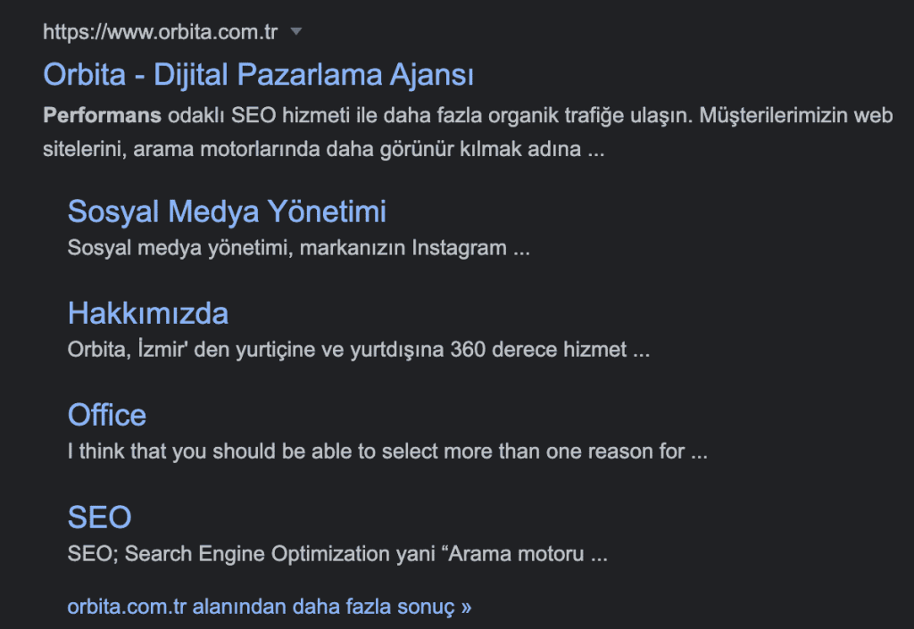 SERP Site Bağlantıları