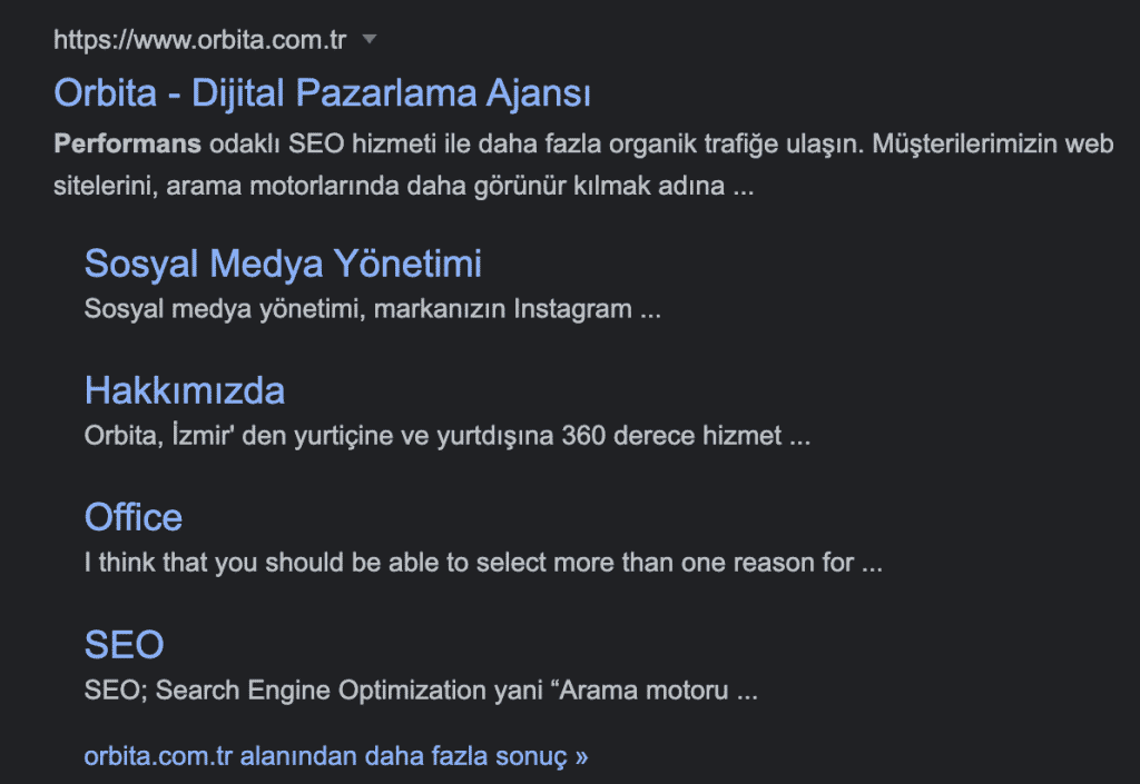 SERP Site Bağlantıları