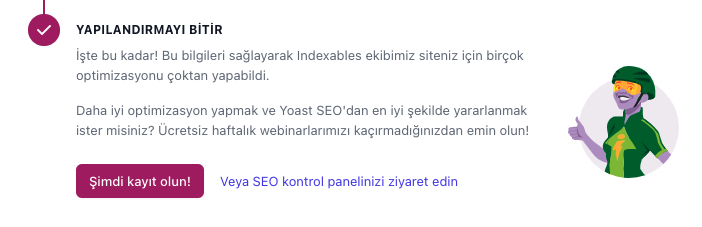 Yapılandırmayı Bitirin