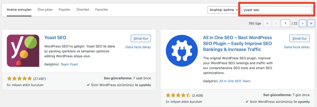 yoast seo eklentisi