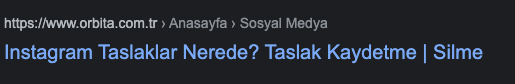 Breadcrumb örneği