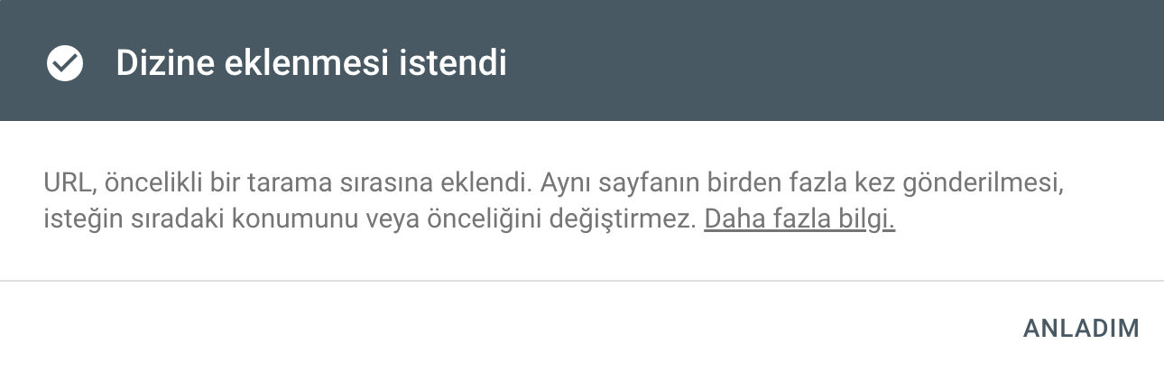Dizine eklenmesi istendi