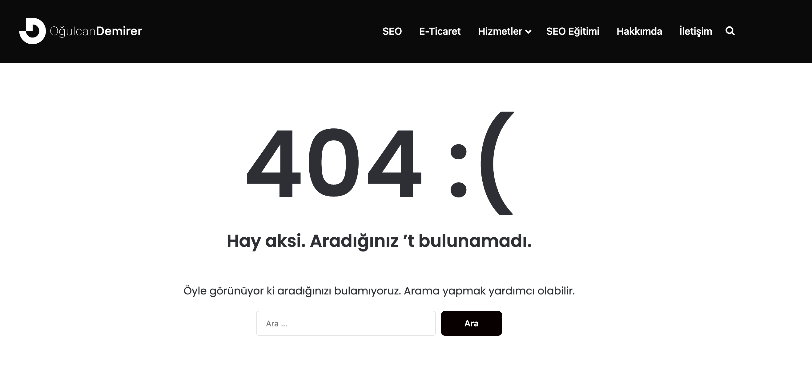 404 hatası nasıl görünür?